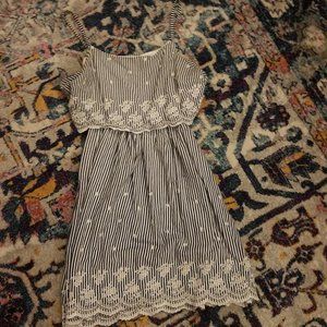 Summer Blue and White Striped Dress
